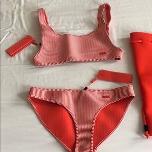 Triangl red orange medium bikini set. BRAND NEW